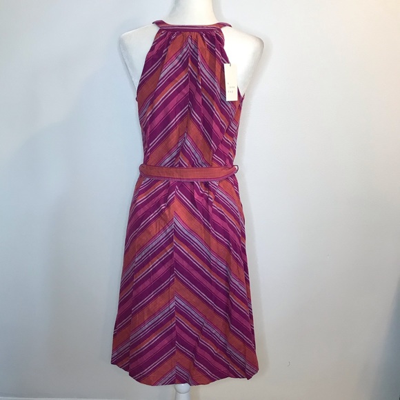 NEW A New Day Striped Sun Dress Midi Purple XS - Picture 6 of 7